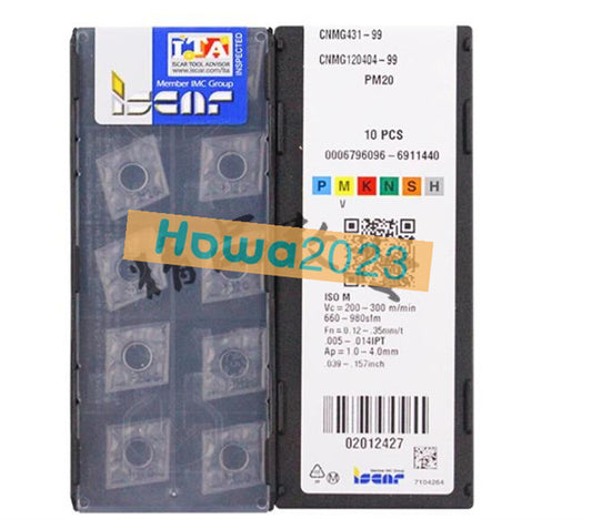 10Pcs/box Iscar CNMG120404-99 PM20 CNMG431-99 Turning Blade Carbide Inserts