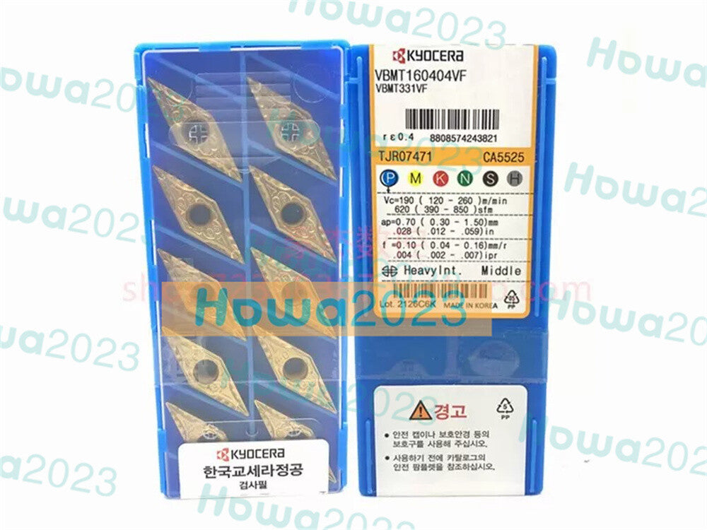 10pcs/Box Kyocera VBMT160402-VF CA5525 VBMT3305-VF Turning Blade Carbide Inserts