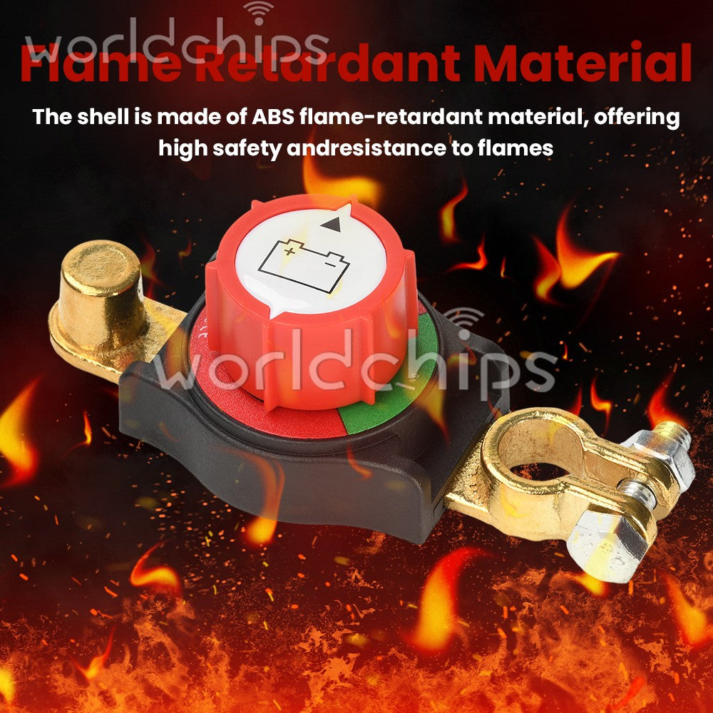 Top Post Battery Disconnect Switch 12-48V Marine Battery Cut-Off Switch Isolator