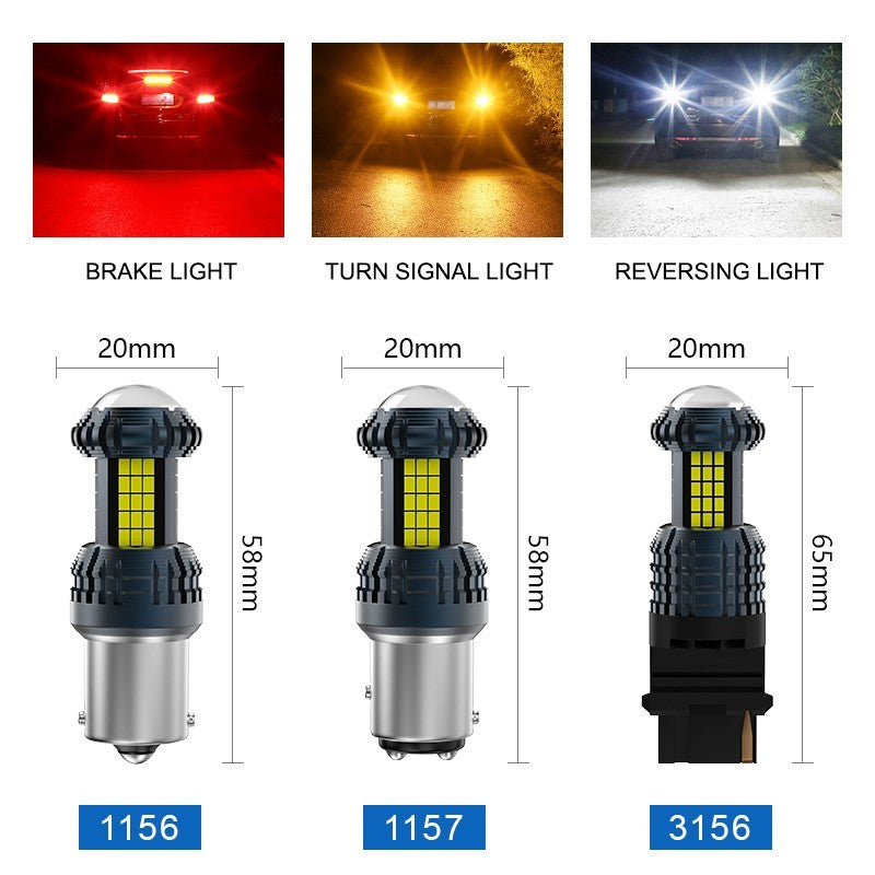 2PCS 75LED Turn Sign Brake Light for Car Motorcycle 1156 1157 7440 7443