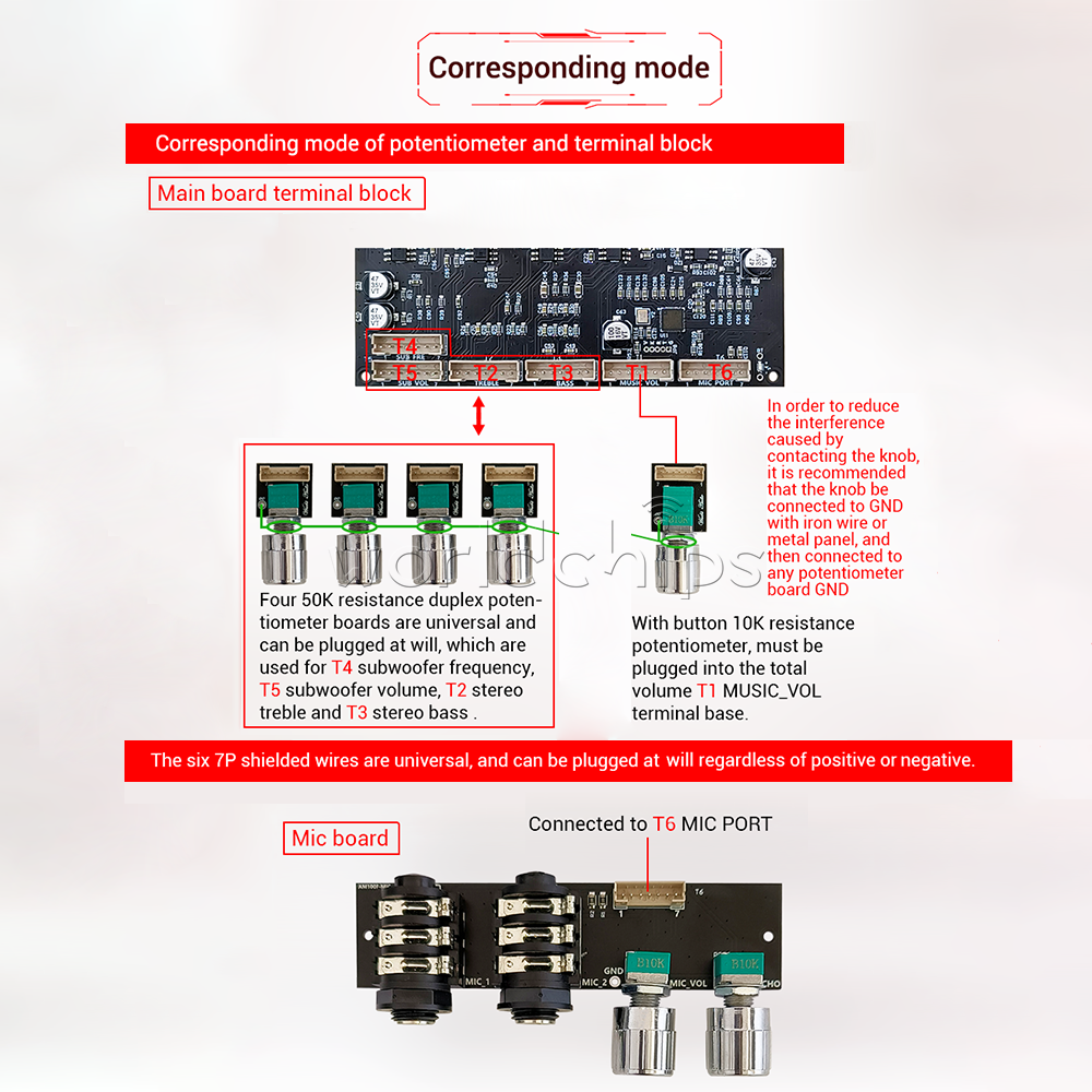 ZK-AM100F 2.1 Channel Bluetooth Power Amplifier Board 50WX2+100W Power TPA3116D2