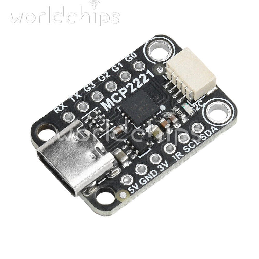 MCP2221A USB to GPIO ADC/I2C Converter Adapter Module Breakout Board Type-C