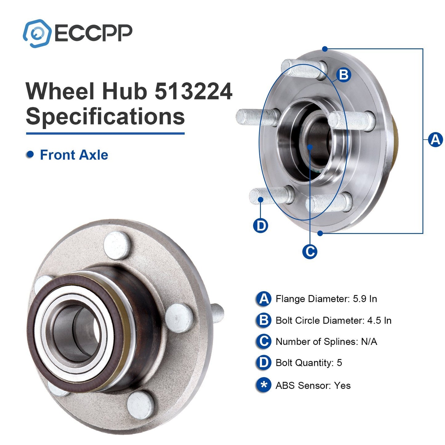 4X Wheel Hub Bearings RWD For Chrysler 300 Dodge Charger Magnum 2006 2007 2008