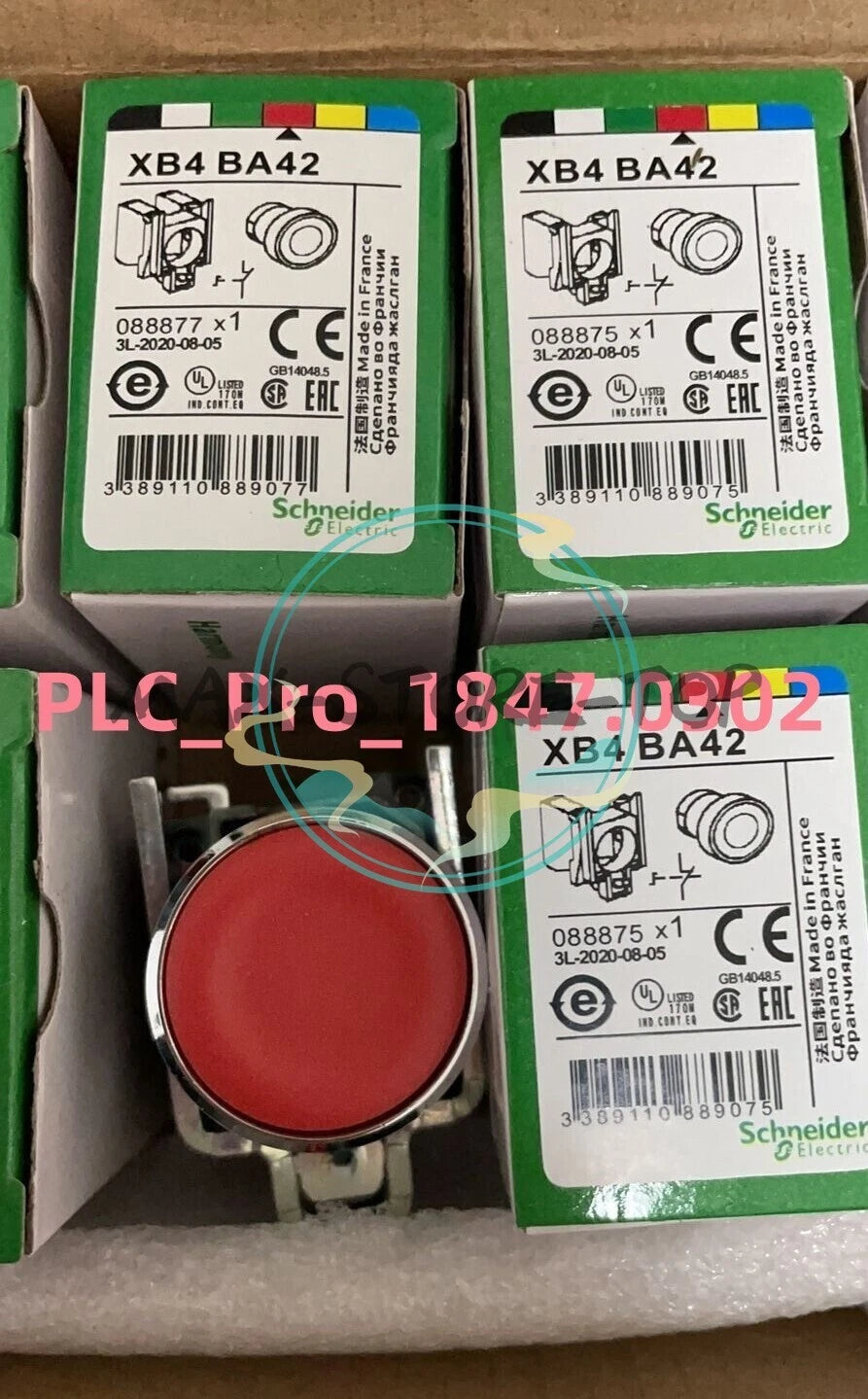 XB4BA42 1PCS   Schneider XB4-BA42 Red button Fast delivery