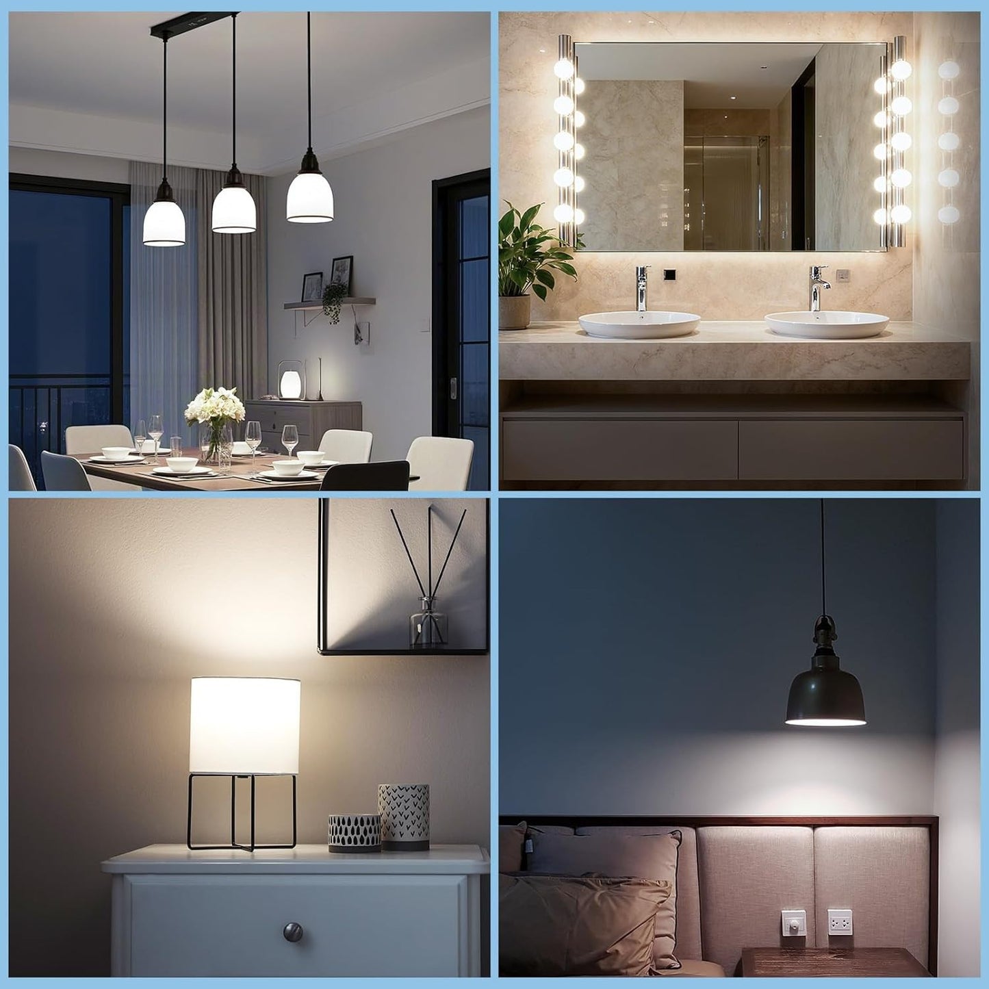 Vanity Light Bulbs for Bathroom, G25 LED Globe Light Bulbs for Makeup Mirror Dre