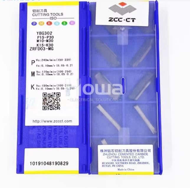 10Pcs/BOX ZCC.CT ZRFD03-MG YBG302 CNC Grooving Blade Carbide Inserts