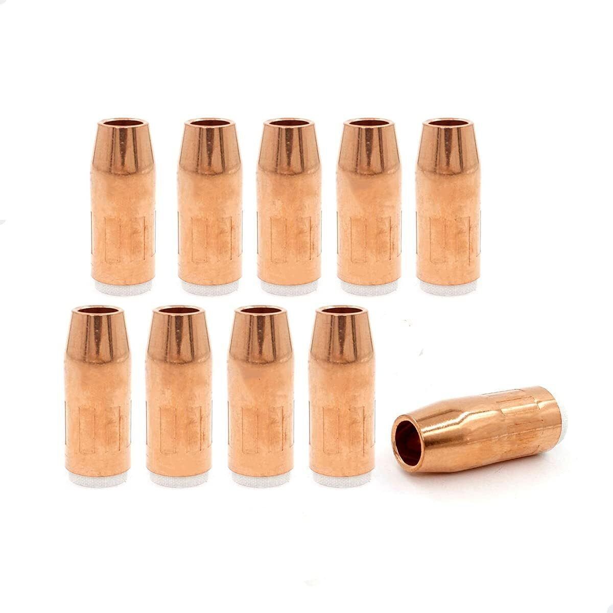 10pcs N-5818C Gas Nozzle 5/8" Bore 1/8" Recess for Bernard MIG Welding Torch
