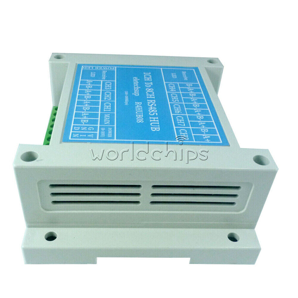 8 Port RS485 Hub Industrial Grade 485 Bus Repeater Serial Port Signal Amplifier