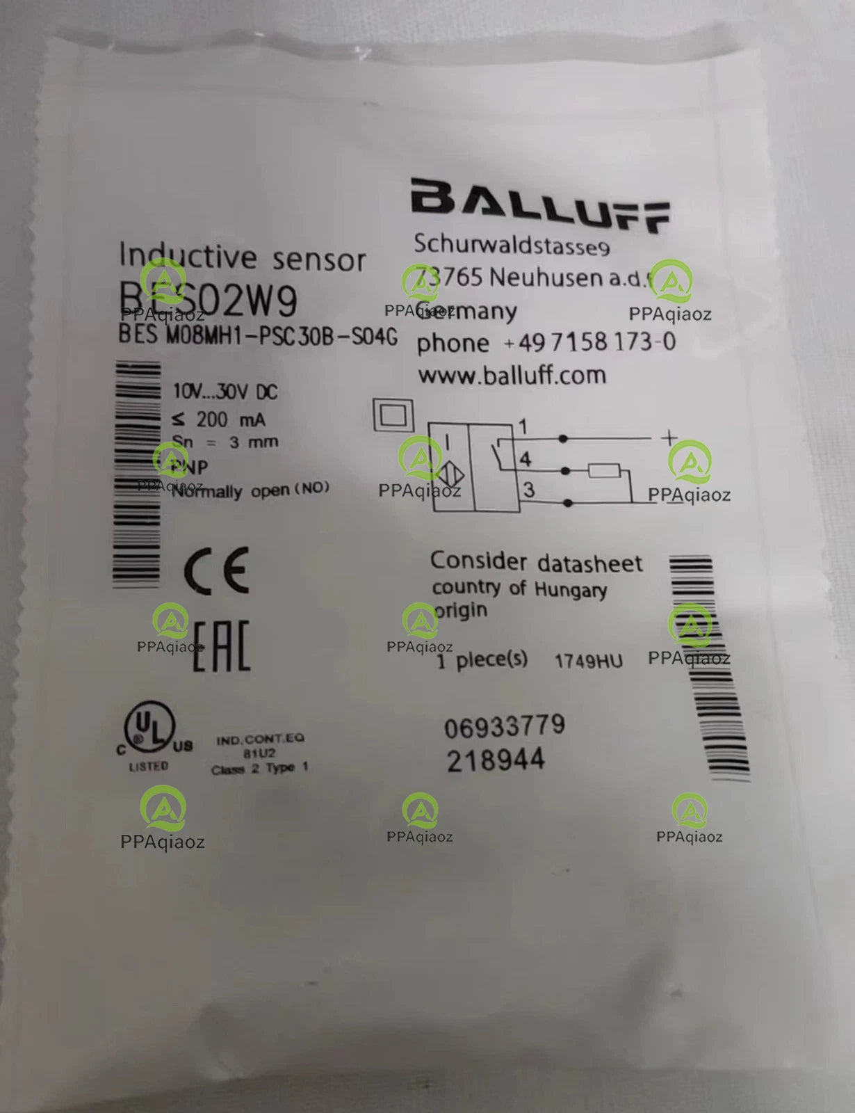 1Pcs  BALLUFF BES M08MH1-PSC30B-S04G（BES02W9) sensor Fast delivery
