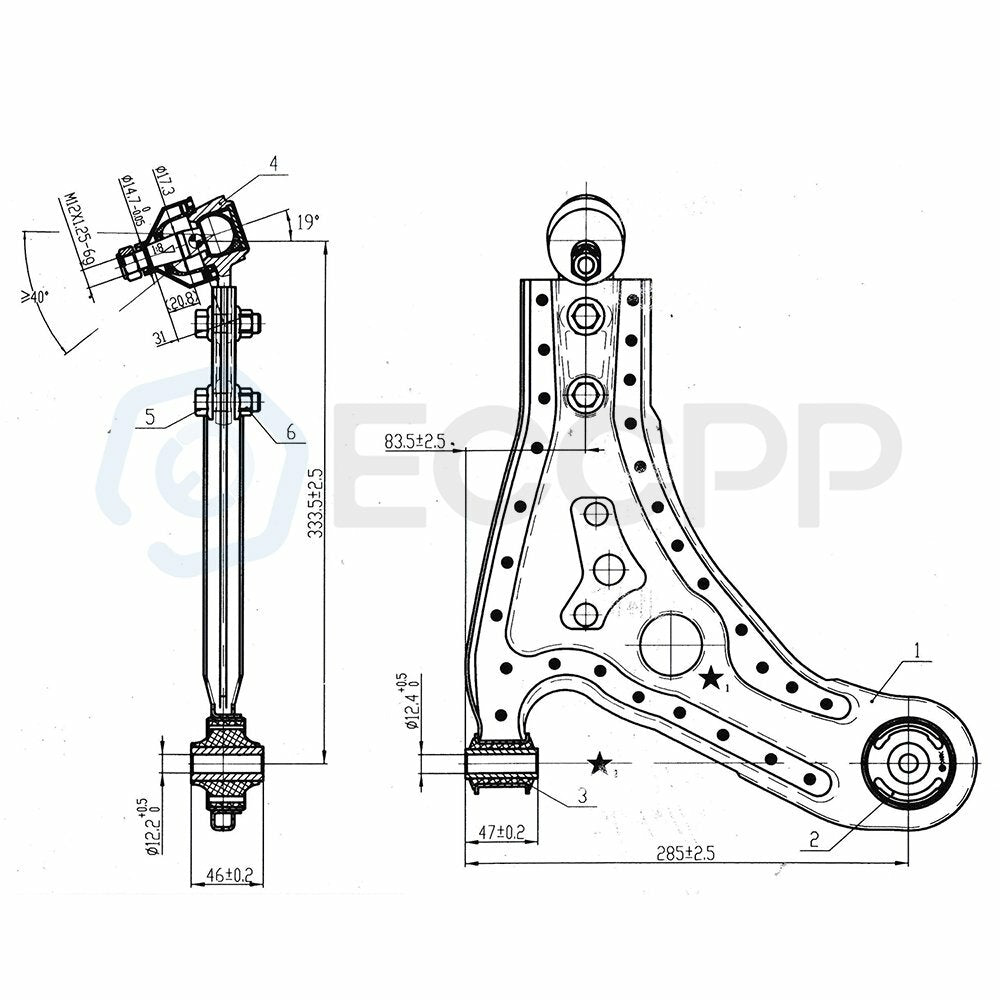 Front Lower Control Arm Pair Suspension Kit For 2004-2011 Chevrolet Aveo