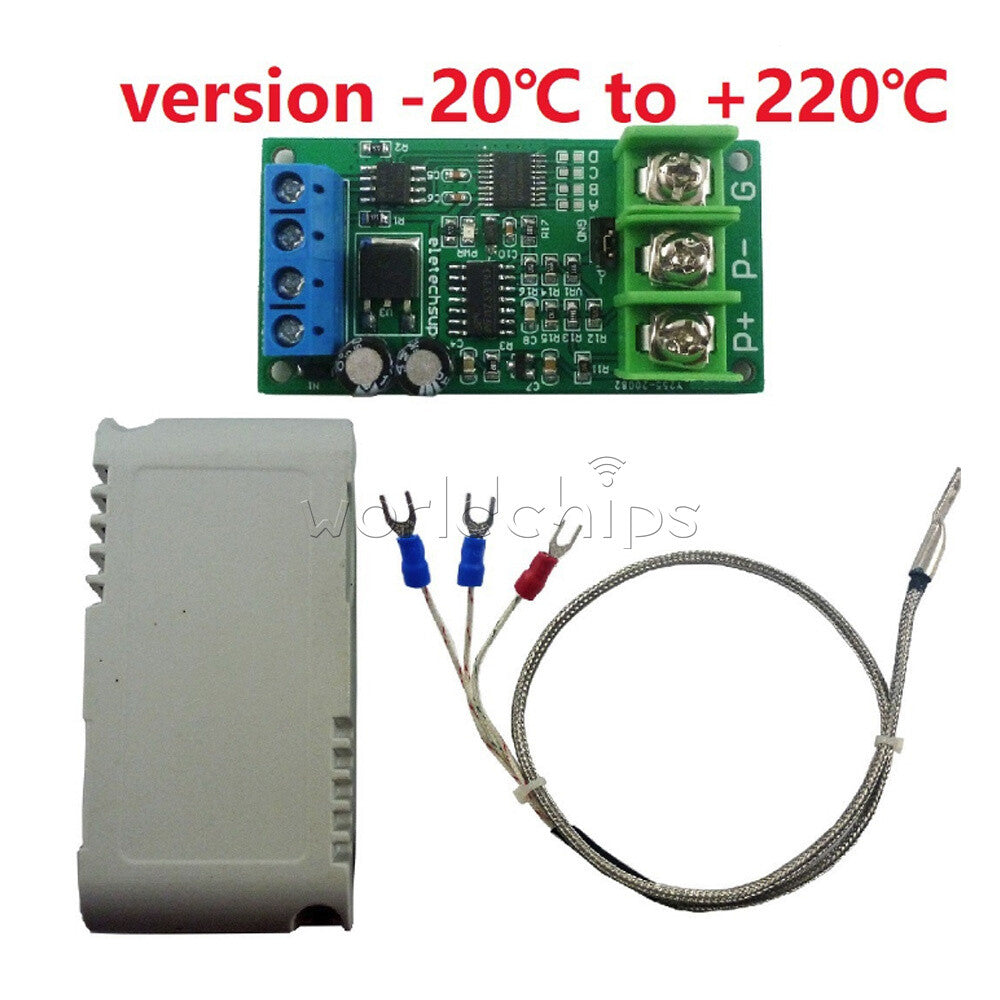 DC12V PT100 RTD Converter RS485 Modbus Rtu Temperature Sensor Module Board