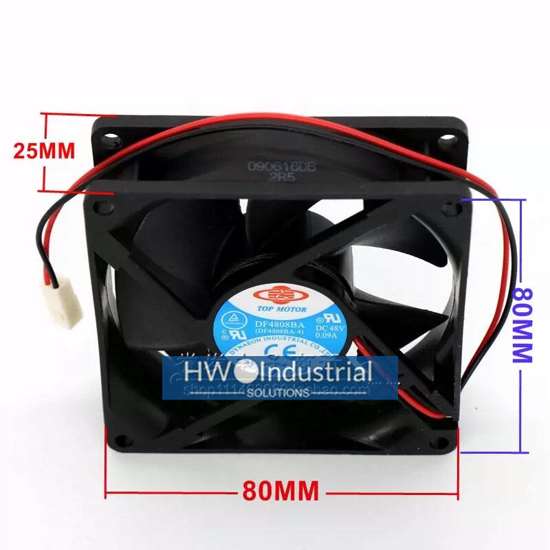 DF4808BA-4 48V 0.09A 8CM 8025 Control Cabinet Inverter Cooling Fan