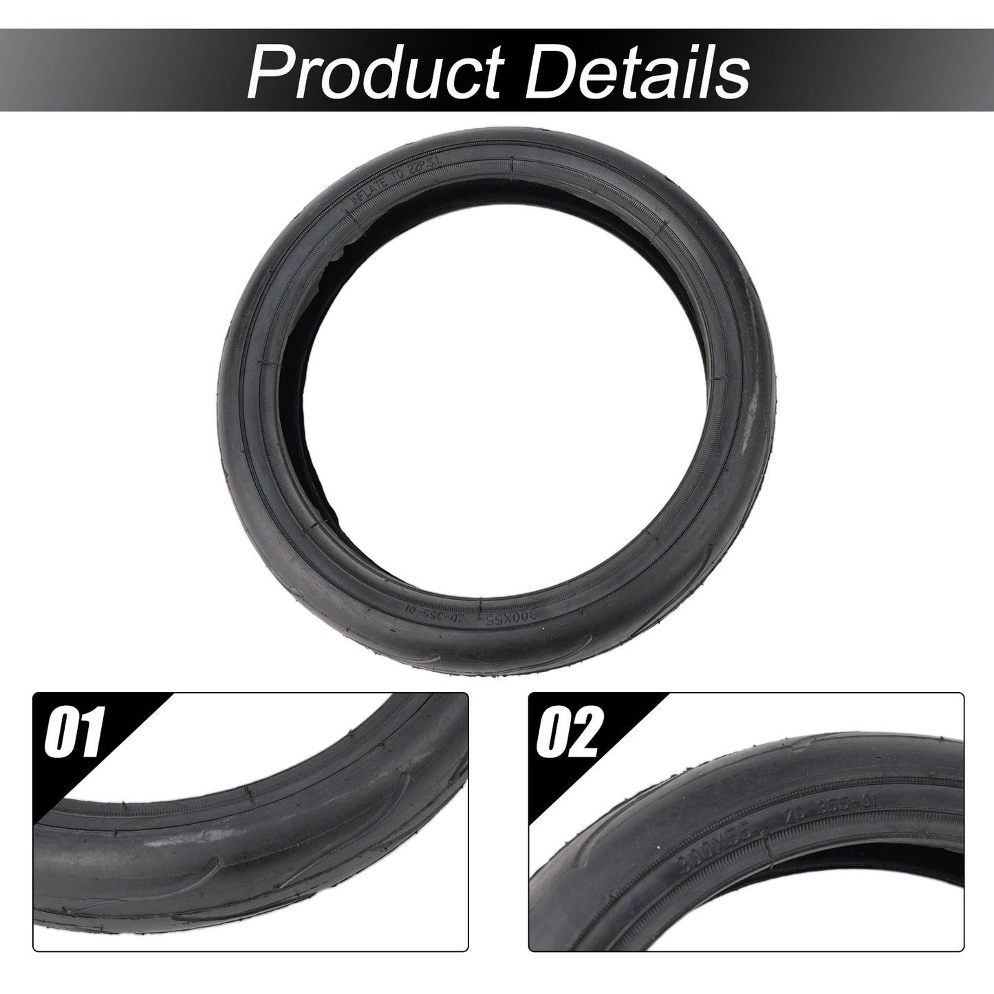 High Quality Inner Tube Tire 110g/340g/450g 300x55 For Electric Scooter