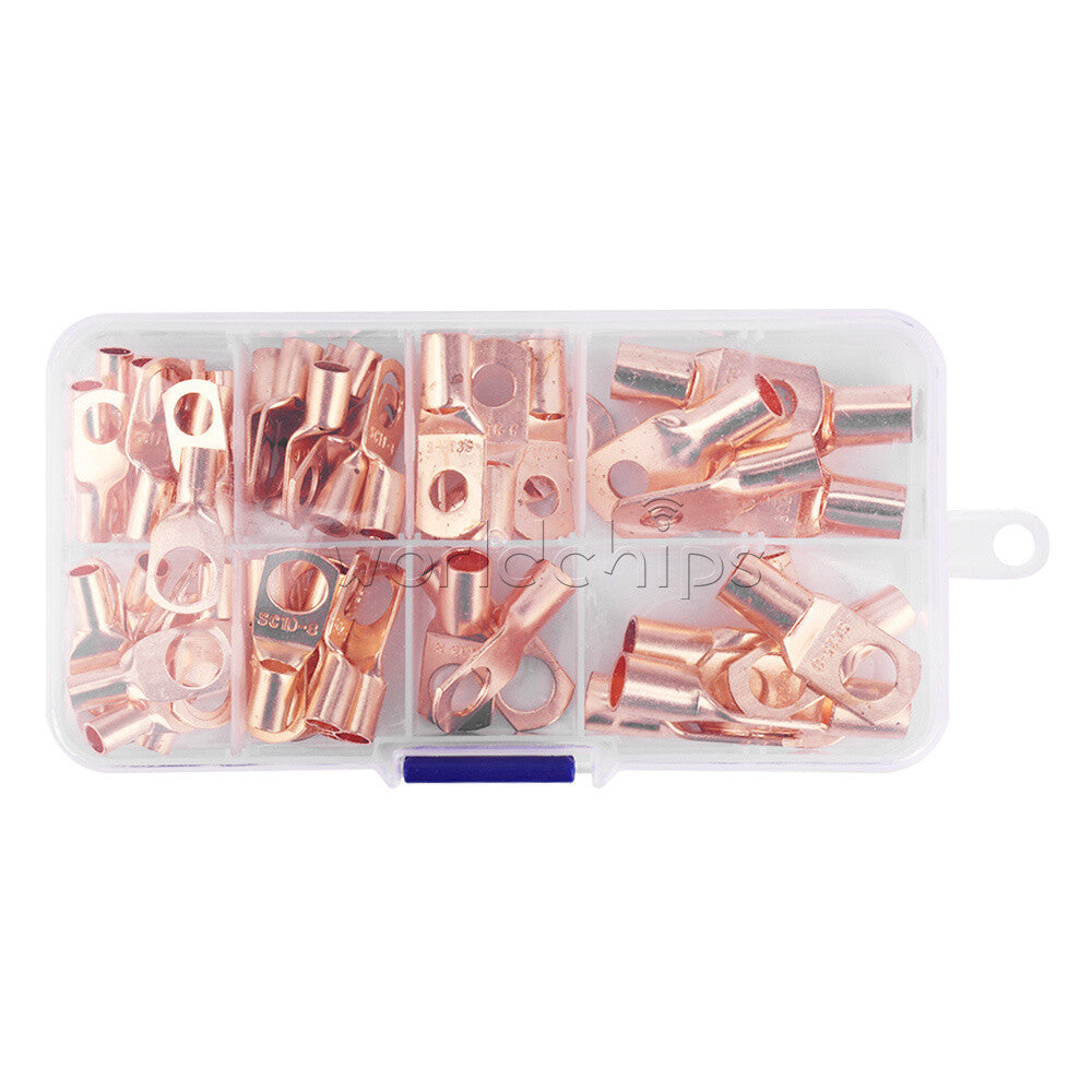 60pcs Wire Terminal Connector SC Ring Terminal Block + 80pcs Heat Shrink Tube