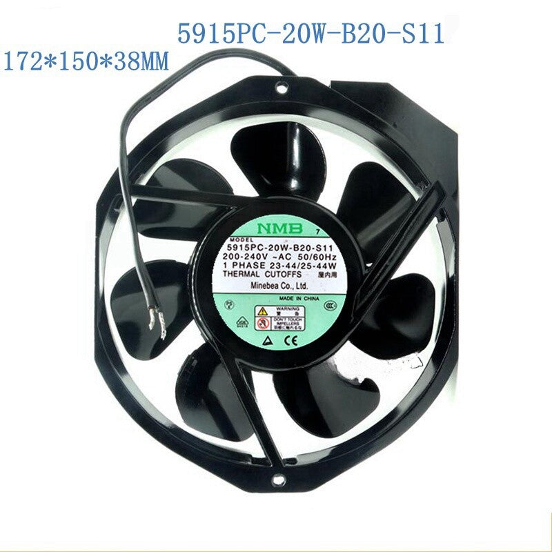 NMB-MAT 5915PC-20W-B20-S11 17cm 200-240V All Metal Fan
