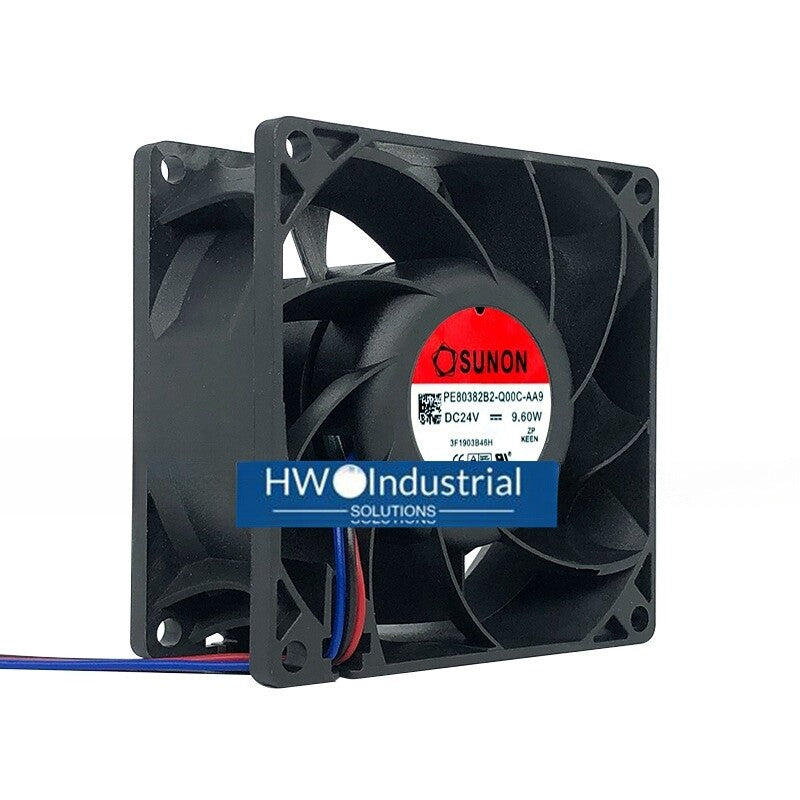 SUNON 3-wire PE80382B2-Q00C-AA9 24V 9.60W 8038 8CM Large Air Cooling Fan