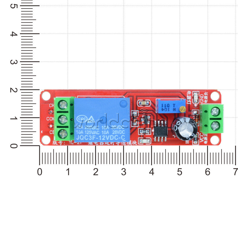 10PCS 12V DC Conduction Delay Relay Shield Module NE555 Timer Switch 0-10 Sec