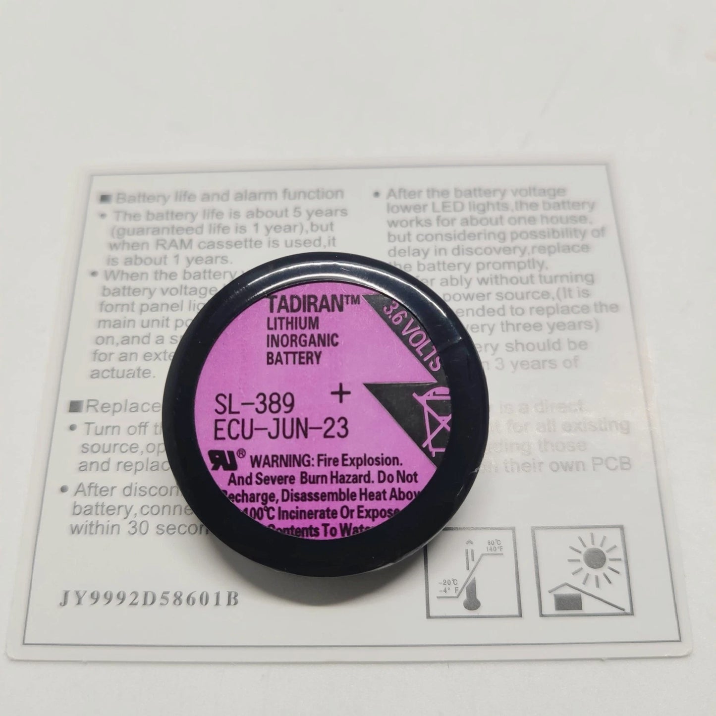 1PC   SL-389 3.6V Button Battery