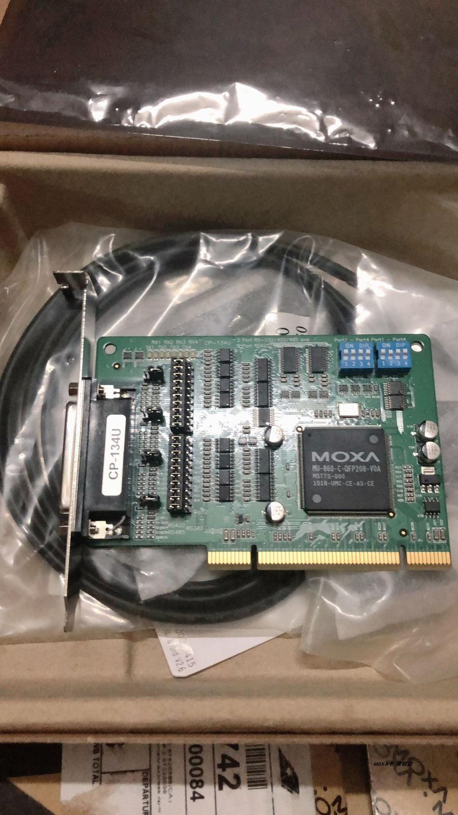 1pcs  MOXA CP-134U 4-port RS-422/485 Pci Multi-serial Card