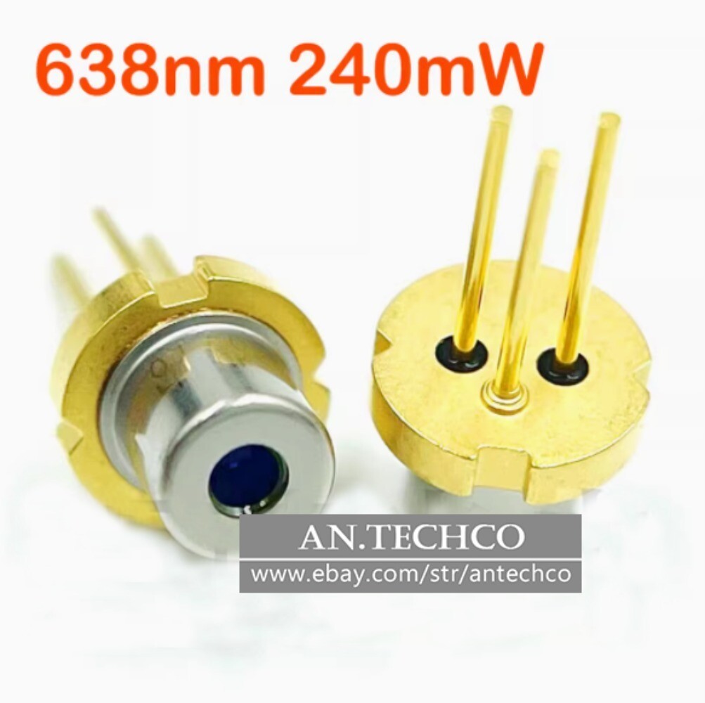 1PC  638nm 210mW to 240mW φ5.6mm Red Laser Diode Single Mode Ushio HL63023DG