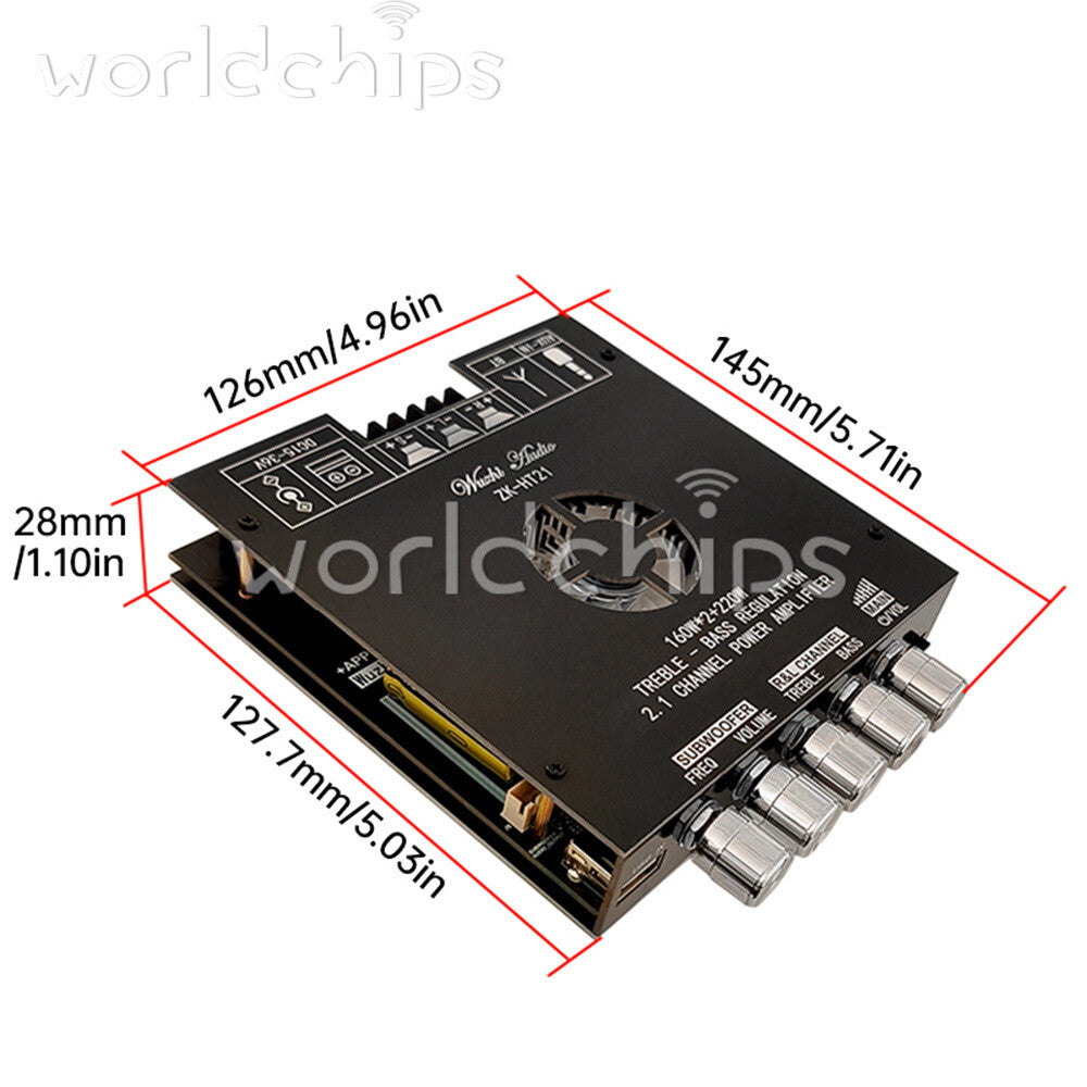 TDA7498E HT21 Bluetooth HIFI Digital Power Audio Amplifier Board 160Wx2+220W