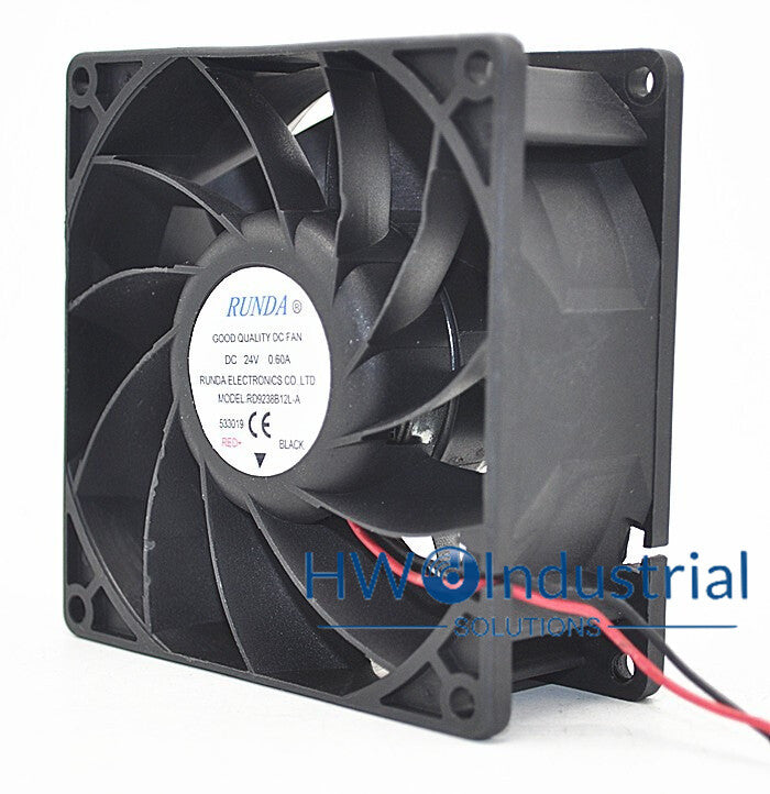 RUNDA RD9238B12L-A 24V 0.60A 9038 9CM Inverter Cooling Fan