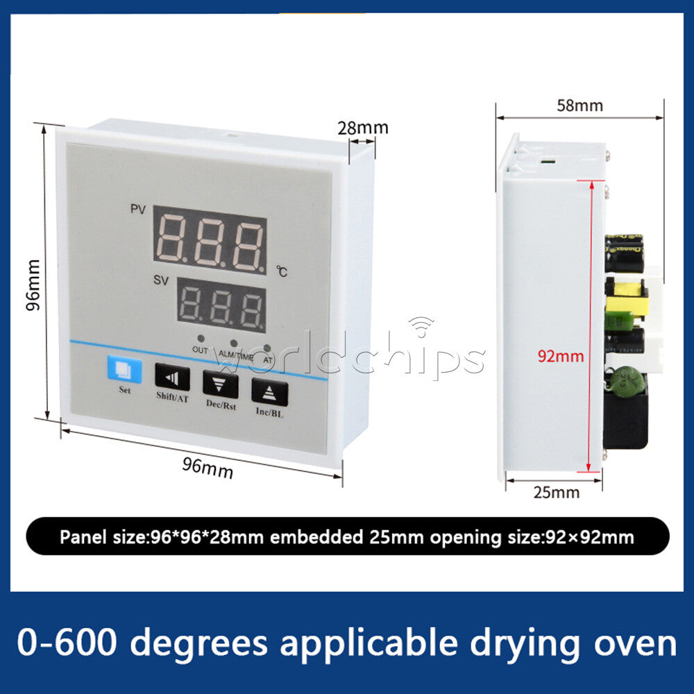 AC 220V Digital K/E Temperature Thermostat Controllers For Home Oven 0-999 ℃ DIY