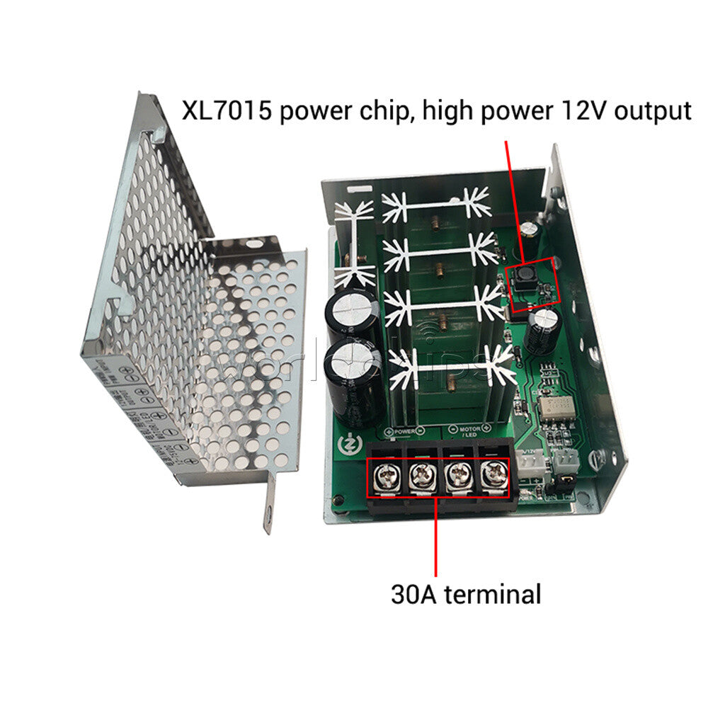12V-75V 30A Motor Driver Module Speed Regulator Controller PWM Pulser Kits