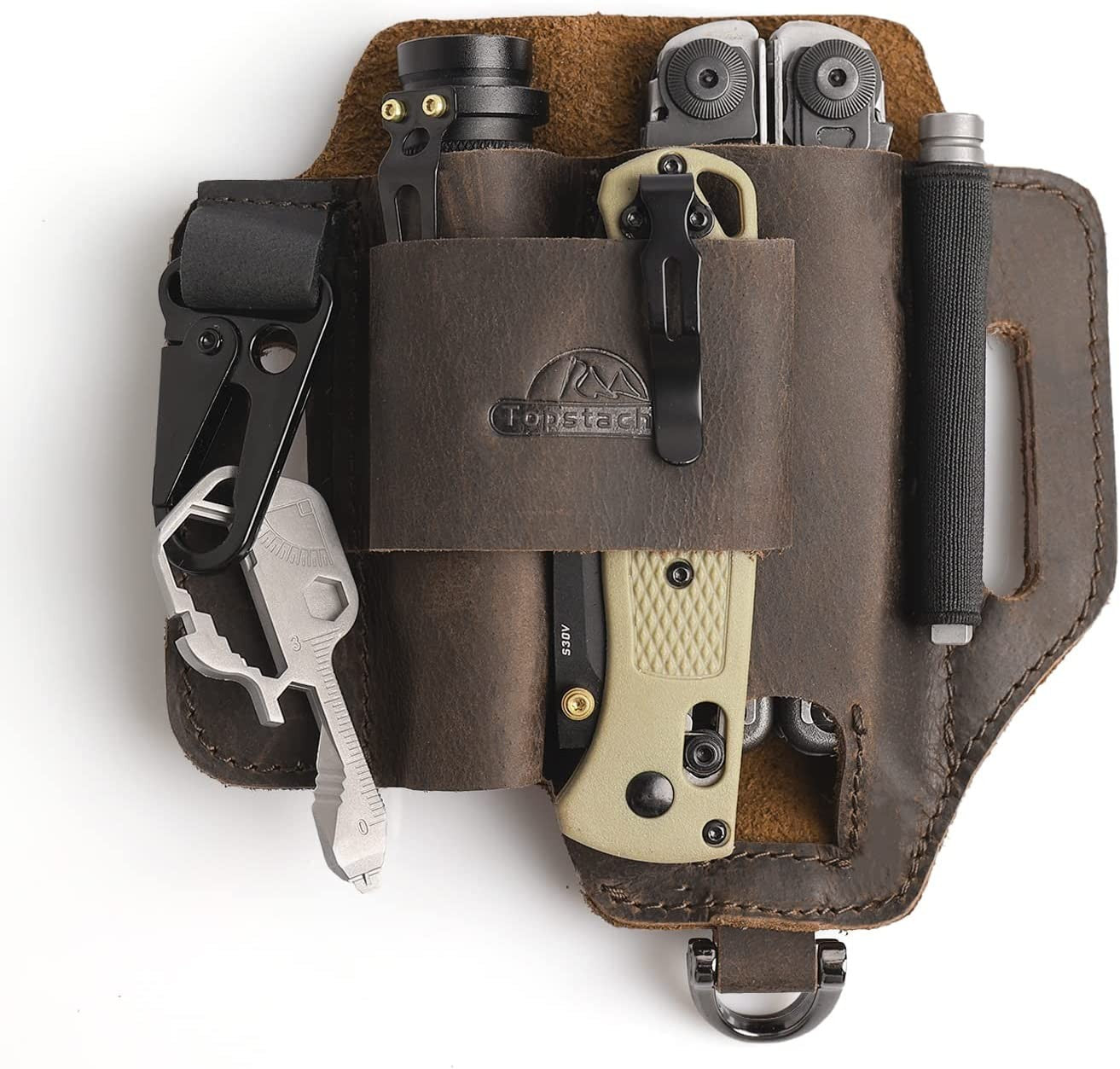 Leather Multitool Sheath,Edc Belt Organizer for Work and Daily Use,Leatherman Sh