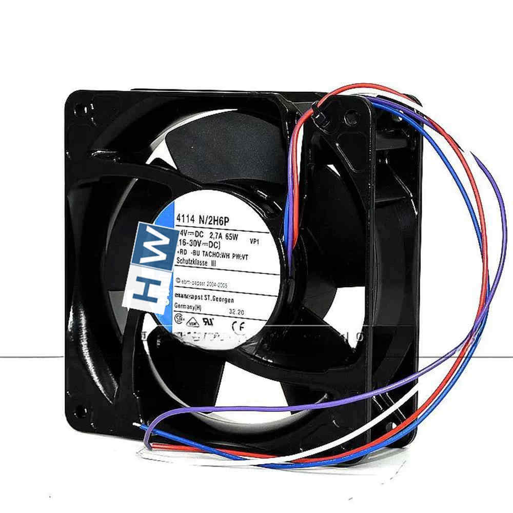 1/piece 4114N/2H6P 12038 24V 2.7A 65W 12CM 4-wire Equipment Axial Flow Fan