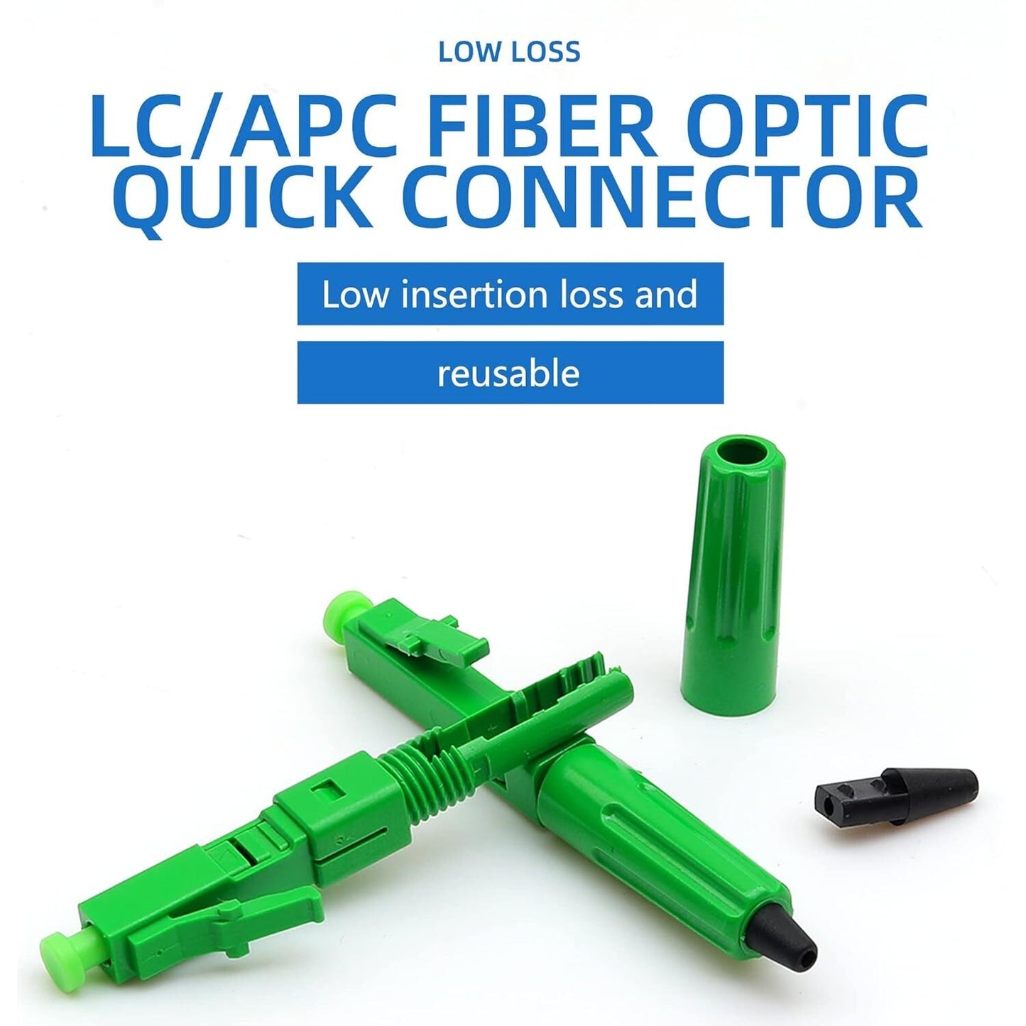 5x LC/APC fiber optic quick connector adapter for mounting and connection
