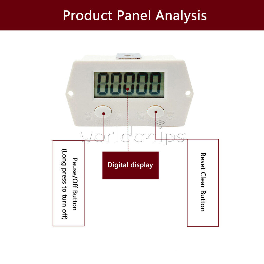 Electronic Counter Digital 0~999999/99999 Industrial Magnetic Inductive Counter