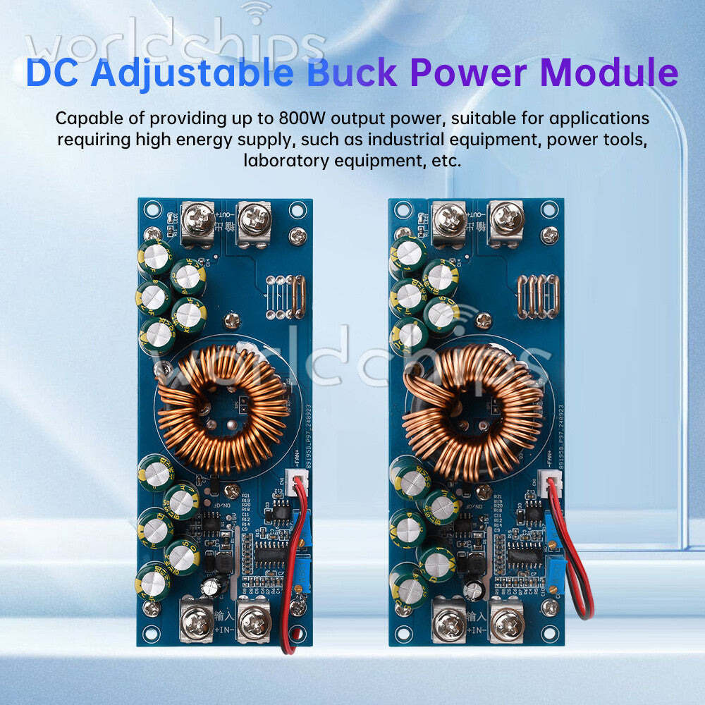 800W/1200W DC-DC Adjustable Buck Power Module DC15V-90V to DC2.5V-72V 28A/50A