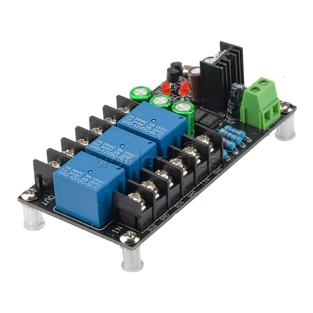 Stereo 2.1 3-channels Speaker Protection Board Delay Module for Audio Amplifier