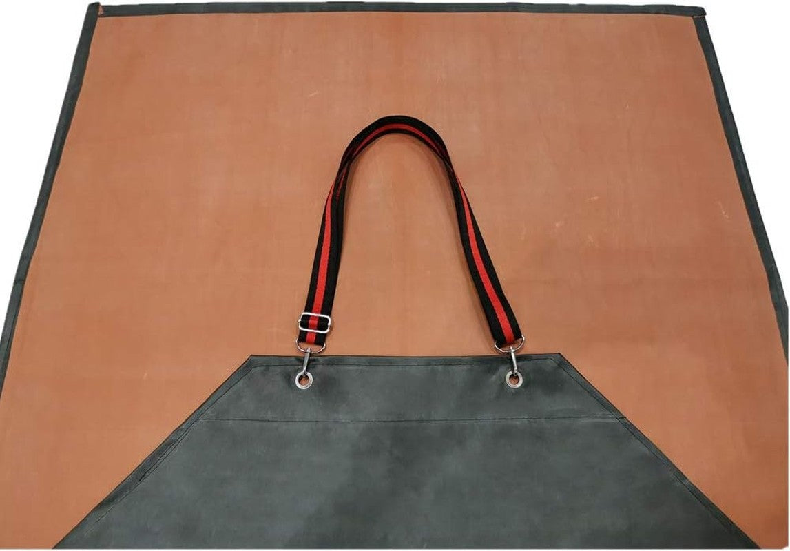 Thick Rubber Apron, 47.2 X 33.5 Inch Waterproof, Long Chemical Resistant, Adjust