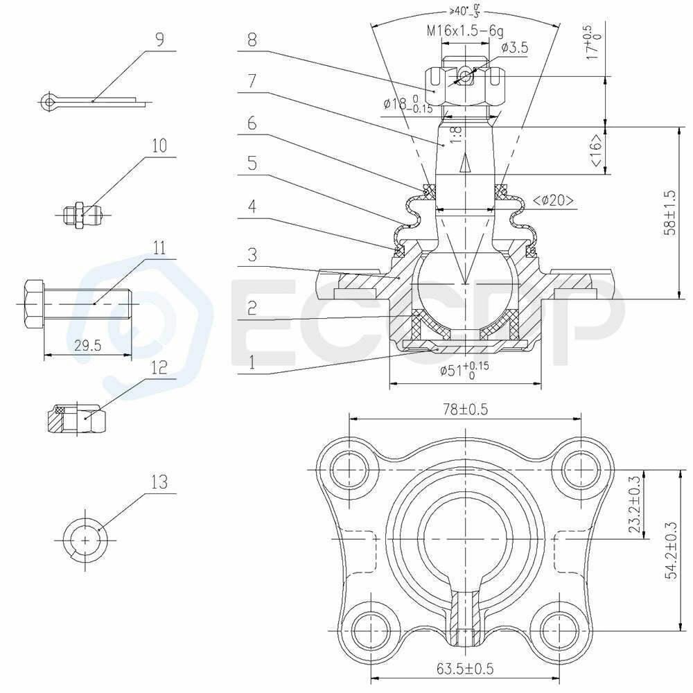 Front 10pcs Steering Kit Fits 1986-1988 1989 Toyota 4 Runner 4WD 4x4 Ball Joint