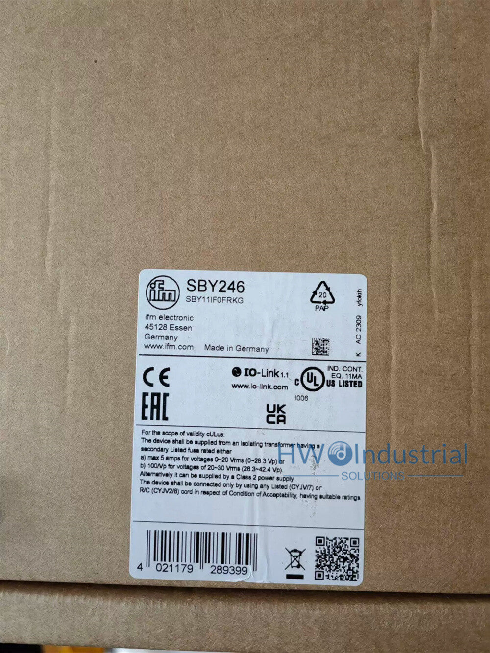 1/Piece  SBY246  IFM Flow Sensor Check Valve Flow Meter
