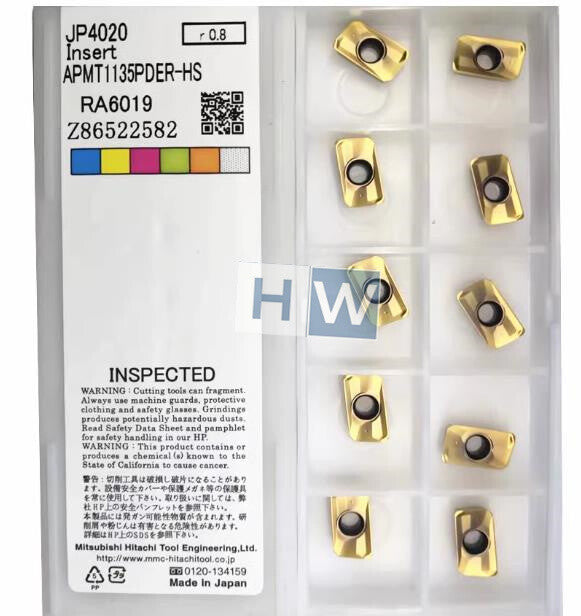 Box/10PC MOLDINO Hitachi CNC Milling Insert CNC Blade APMT1135PDER-HS JP4020