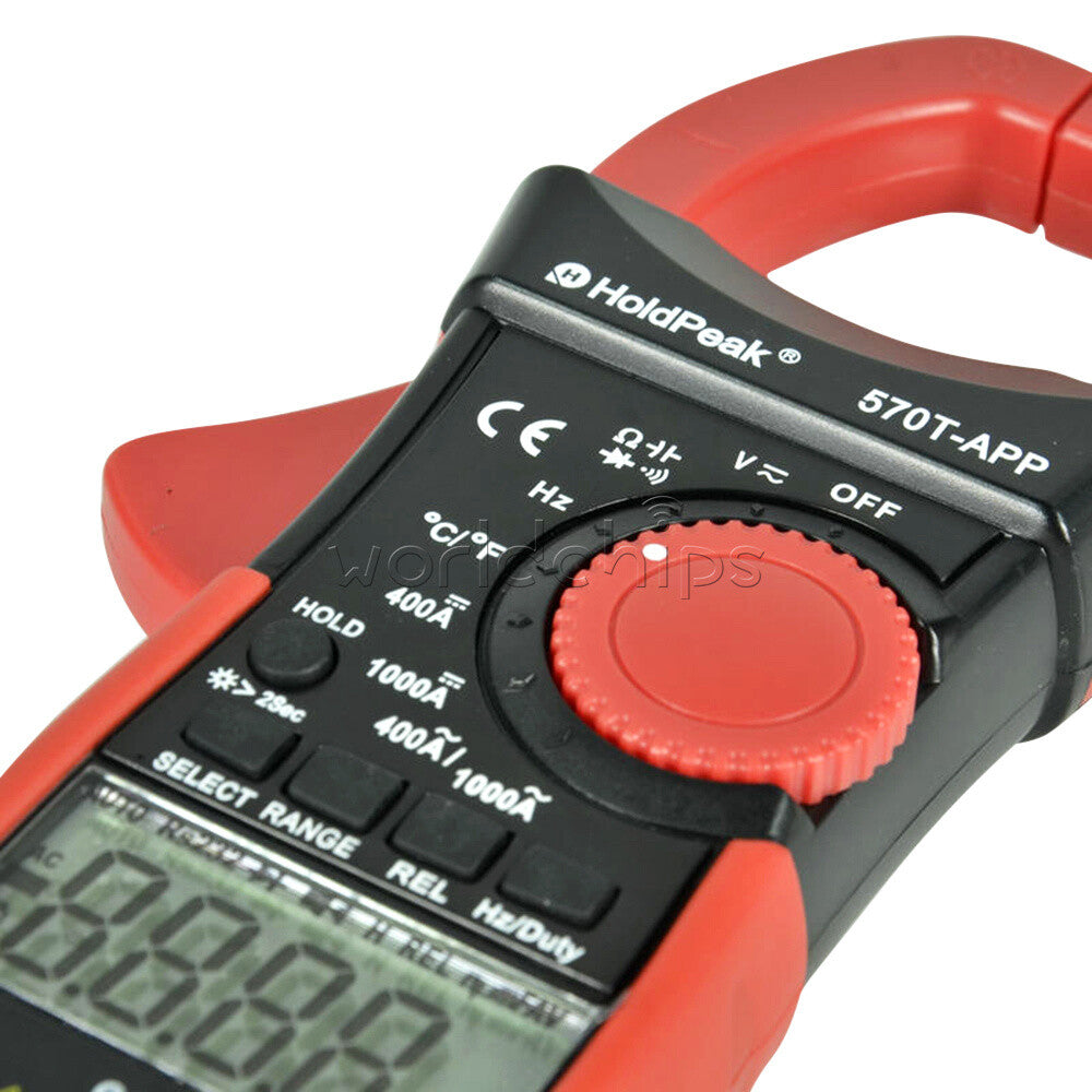 HP570T-APP 400A Handheld Digital Clamp Meter Multimeter AC DC Volt Amp Tester
