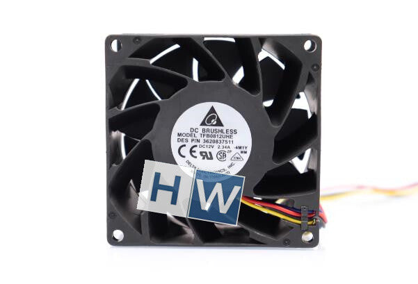 1PC Delta 8038 12V 2.34A TFB0812UHE 4-wire PWM Temperature Server Cooling Fan
