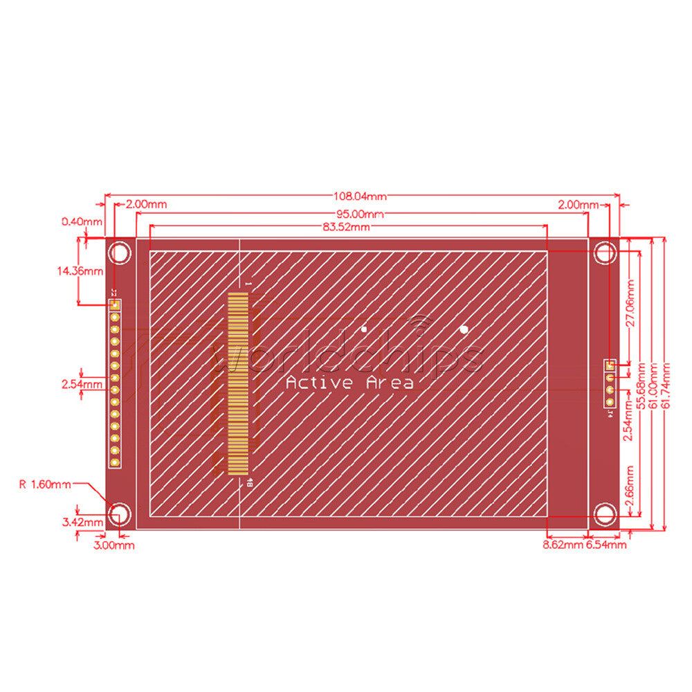 3.5" 4.0" Inch TFT LCD Screen Display Board Module SPI Interface 480x320 SD