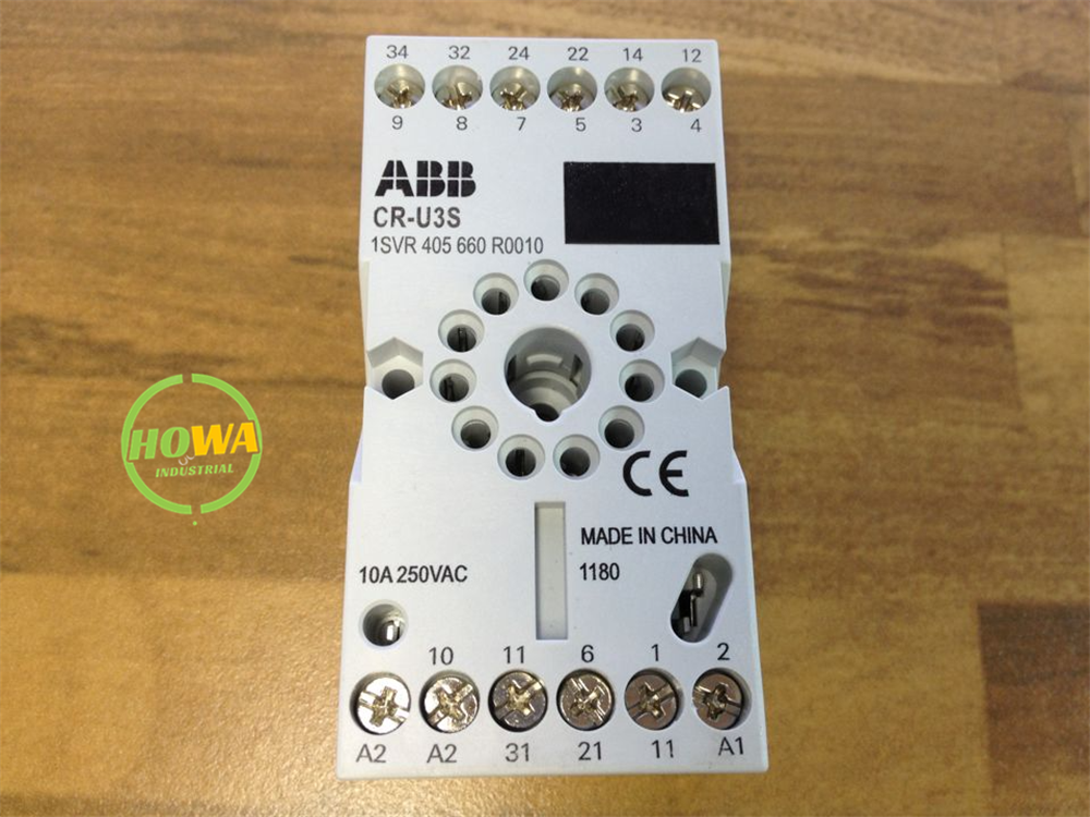 Pack/10pieces  ABB Plug-in Relay Accessory Base CR-U3S 1SVR405660R0010