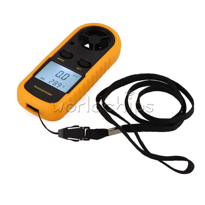 Digital LCD Anemometer Thermometer Air Velocity Wind Speed Meter Tester Gauge