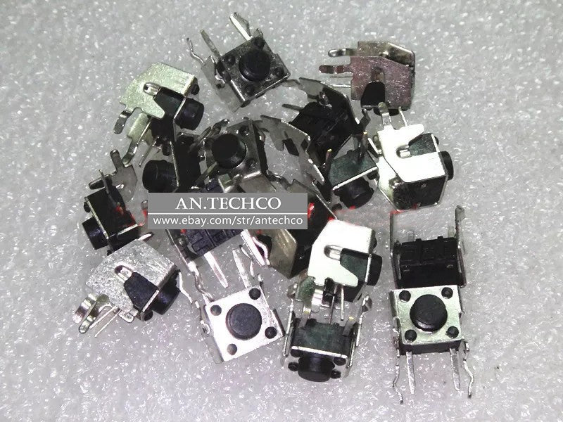 1000pcs Momentary Tactile Tact Push Button Switch 6x6x5mm Right Angle 2 Pins
