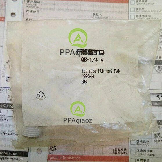 10PC  FESTO QS-1/4-4 190644 Fittings Free Shipping QS144