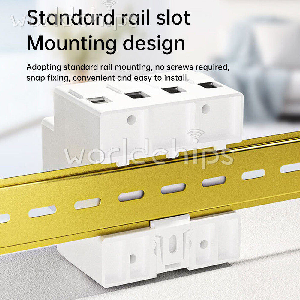 Electricity 3 Phase 4 Wire Energy Meter AC Power DIN Rail Wattmeter Consumption