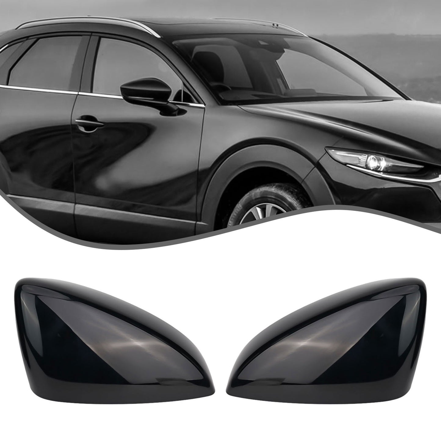 Protect and Enhance Your For Mazda CX30 with Mirror Cap Cover Trim (2PCS)