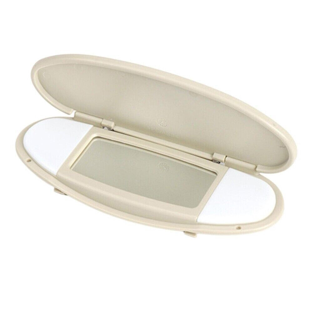 Beige Sun Visor Vanity Mirror Cover for R55 R56 R60 2007 2008 2009-2014