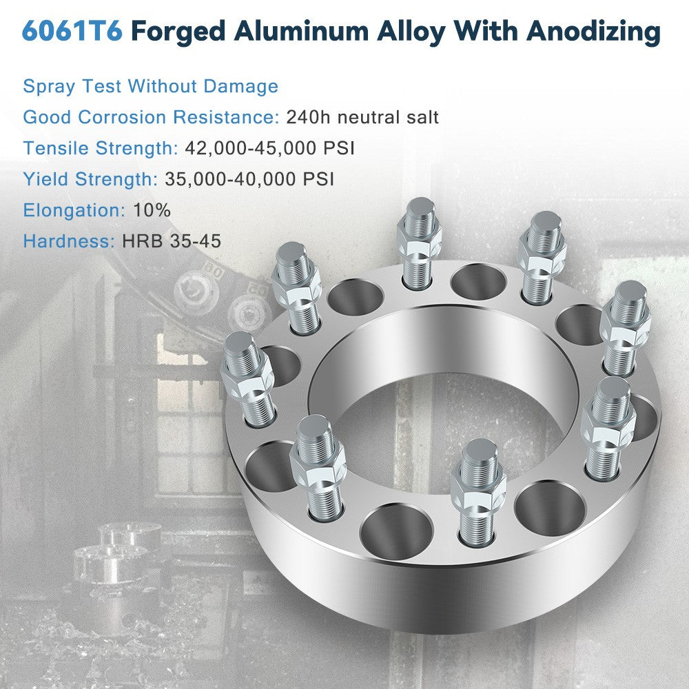 4 Pcs 1.5" Wheel Adapters 9/16"x18 For Ford F-250 8x6.5 Convert to 8x170 Wheels