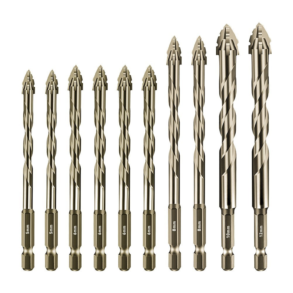 Eccentric Drill Bits 10 Piece Set for Efficient For Wood and Metal Drilling